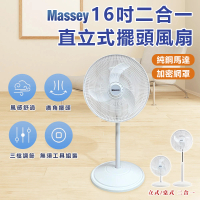 Massey 16吋二合一直立式擺頭風扇 MAS-1803(循環扇 桌扇 立扇)