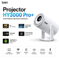 Proyektor Android 12.0 4K Full HD HY300 Pro Portable Projector Android Bluetooth1G+8G Android 12.0