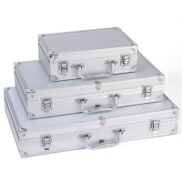 多功能收納箱 鋁合金手提箱 家用鋁合金工具箱手提大中小號儀器儀表收納箱文件整理箱 鋁箱 密碼箱