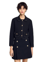 เสื้อแจ็คเก็ต Peter Pan Collar Cropped
