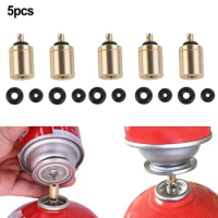 5pcs Gas Refill Adapters Stove Cylinder Butane Canister Tanks For Outdoor Camping Stove Gas Tank Filling Valve Accessories