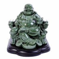 Feng Shui Big Laughing Buddha of Wealth/ Happiness Resin Statue