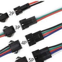 100Pairs 15cm SM 3Pin Plug Male + Female Cable 22AWG Wire for RC Toys Battery Led Strip Light Drivers Connector