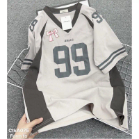 [B]Jesse Kailin Cockett Korean style loose oversized shirt with patchwork jacket for men and women. 