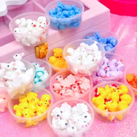 New 10pcs/box Slime Charms Toy Resin Duck Supplies Addtion Filler For Fluffy Cloud Clear Slime DIY Crafts additives for slimes