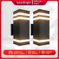 SolarBright Indonesia Lampu Dinding LED Taman Sensor Cahaya Gerak Otomatis IP68 Waterproof 3000K/400