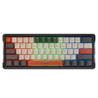 61 Key RGB Colorful Keycap 2.4G Bluetooth TYPE-C Mechanical Computer Gaming Keyboard