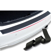Car Styling Black Rubber Rear Guard Bumper Protector Trim cover For Toyota Camry Crown Reiz Corolla Vios Yaris