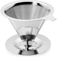 Paperless Pour Over Coffee Dripper-Non-Clogging Ultra Fine Layer Pour Over Coffee Maker Coffee Filter Eco Friendly