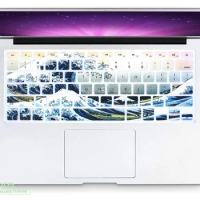 For MacBook Air 13.3 Sea Waves Keyboard Cover Silicone Skin For MacBook Pro 13 15 with or w/out Retina