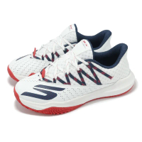 【SKECHERS】休閒鞋 Viper Court Rally 男鞋 白 藍紅 緩衝 抓地 匹克球鞋 運動鞋(246110-WNVR)