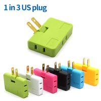 180° Rotating American Standard Plug 1 In 3 Out Universal Convenient Travel Adapter Phone Charger USA Canada Colombia Mexico