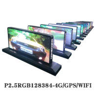 P2.5 Full Color Outdoor Double Side WiFi 4G Advertising Sign 4G Remote Control Guide Taxi Top LED Screen Display