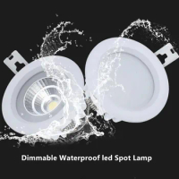 Led IP65 Downlight Super Waterproof Indoor Home Lighting Square Round Recessed Led Ceiling Lamp 7W 10W Dimmable Spot Led Lamp