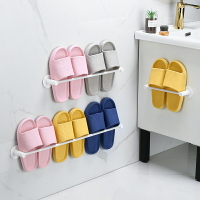 浴室拖鞋架壁掛掛式墻壁廁所鞋子收納客廳衛生間免打孔鞋架置物架