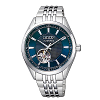 CITIZEN星辰 開芯鏤空時尚機械腕錶(NH9110-81L)
