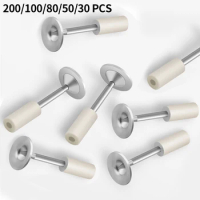200/100/50Pcs Steel Nails for Manual Tufting Rivet Gun Pneumatic Tool Accessories Wall Anchor Wire Slotting Device Decorate Nail