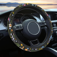 Car Steering Wheel Cover Multi-color Petal Anti-slip Breathable Steering Wheel Protector All-season 