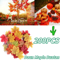 200Buah Daun Maple Artifisial Maple Leaf Set Daun Maple Artificial Momiji Properti Foto