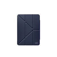 【LAUT 萊德】iPad Air 13吋 （2024-2025） 透明背板多角度保護殼-藍(適用M2/M3 平板殼)