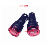 3 Pcs/Lot AD16-22SM 22mm AC/DC 12V , 24V , 110V , AC220V Siren Buzzer Red LED Active Beep Alarm Indicator Light Pilot Lamp