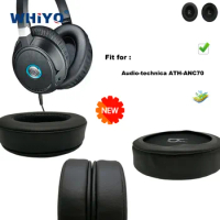 New Upgrade Replacement Ear Pads for Audio-technica ATH-ANC70 Headset Parts Leather Cushion Velvet Earmuff Earphone Sleeve Cover