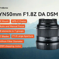 YONGNUO YN50mm F1.8Z DA DSM Auto Focus APS-C Frame Lens for Nikon Z Mount Mirrorless Camera Z5 Z6 Z7 Z6II Z7II Z30 Z50 Z8 Z9