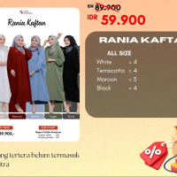 ️RANIA KAFTAN RANIA KAFTAN - FEE FASHION - BAHAN CRINGKLE PREMIUM - DRESS KAFTAN WANITA - DRESS POLO