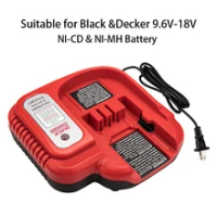 HQRP 9.6V-18V Ni-Mh Ni-Cd Battery Charger fits Black and Decker
