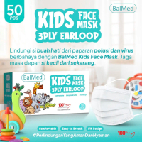 MASKER MEDIS ANAK BALMED KIDS FACE MASK ISI 50 PCS
