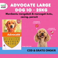Advocate Large Dog 10 - 25kg obat kutu pinjal tungau scabies demodex cacing anjing murah ampuh asli