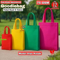 Model Alas Box Kotak 75 GSM Lusinan Isi 12 Tas Kain Spunbond Goodie Bag Jumbo Besar Sedang Totebag P