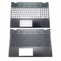 Original New Laptop Palmrest Upper Top Case Cover With Keyboard For HP Pavilion X360 15-CR TPN-W132 Silvery Edge L20848-001