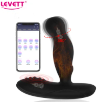 LEVETT Wireless APP Prostate Massager Male Butt Plug Vibrators Heating Anal Plug Prostate Stimulator Masturbator Sex Toy For Men