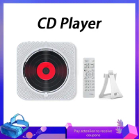 USB CD Player Bluetooth Speaker Music CD K-pop LED Screen Wall Mountable CD Music Player with IR Remote Control FM Radio