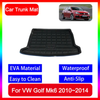 For Volkswagen VW Golf Mk6 2010 2011 2012 2013 2014 Car Trunk Mat Anti-slip Waterproof Mat For VW Jetta SportWagen Vento Variant