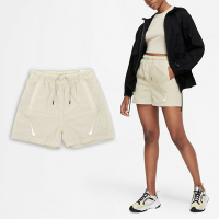 Nike 短褲 NSW Swoosh Shorts 女款 米白 抽繩 雙勾 尼龍 刺繡  DD5593-206