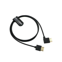 8K 2.1 HDMI Cable High Speed for Atomos Ninja V Monitor Straight to Left Angle HDMI for Z CAM E2, Sony FS5| FS7| A7S3 Cameras