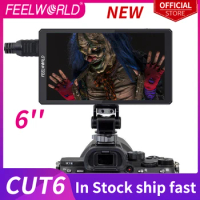 FEELWORLD CUT6 6" Touch Screen Video Monitor Recorder FHD Monitor Support IPS 4K HDMI 1920x1080 3D LUT Portable Monitor