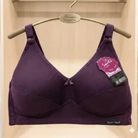SAVELA BRA Sport Cup C (Jumbo) Tanpa Kawat Tanpa Busa Kait 3 Size 44-48 44 Grape