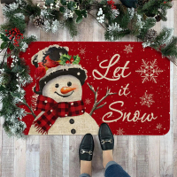 Hot Sale Christmas Carpet Entry Mat Entrance Hallway Linen Mat Entrance Door Mat Floor Mat