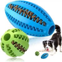1Pc Dog Food Chew Ball Material Interactive Food Dispensing Toy for Teeth Cleaning & Boredom Relief