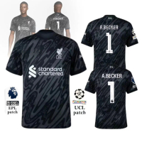 Football Jersey, Liverpool Fan Edition, Black, Goalkeeper Jersey, Favorite Clothing, Men's Jersey, H