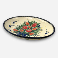 【SOLO 波蘭陶】CA 波蘭陶 26CM 橢圓深盤 鬱金香捧花系列 CERAMIKA ARTYSTYCZNA