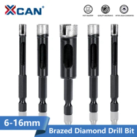 XCAN Dry Cut Drilling Core Bit Hex Shank 6-16mm Ceramic Tile Hole Saw Granite Marble Drill Bits Glass Hole Cutter Drilling Tool