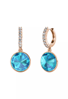 Her Jewellery Callista Round RG Aquamarine - Anting Crystal by Her Jewellery