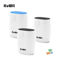 KuWFi 2.4G&amp;5G Wireless Mesh Router 3600Mbps Dual-Band Wifi Router Repeater Wi-Fi Mesh System Support 50 Users APP Manage