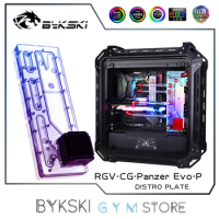 Bykski Distro Plate For COUGAR Panzer Evo Case,Waterway Board Kit For GPU Water Cooling Loop Solution,12V/5V RGV-CG-Panzer Evo-P