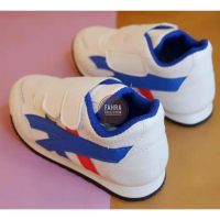 Sepatu Sport Anak Motif Asic Putih Biru - Putih Biru, 26