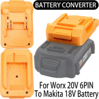 Battery Converter for Makita 18V Li-Ion Tools to Worx 20V 6PIN Li-Ion Battery Adapter Power Tool Accessories Tool electric drill